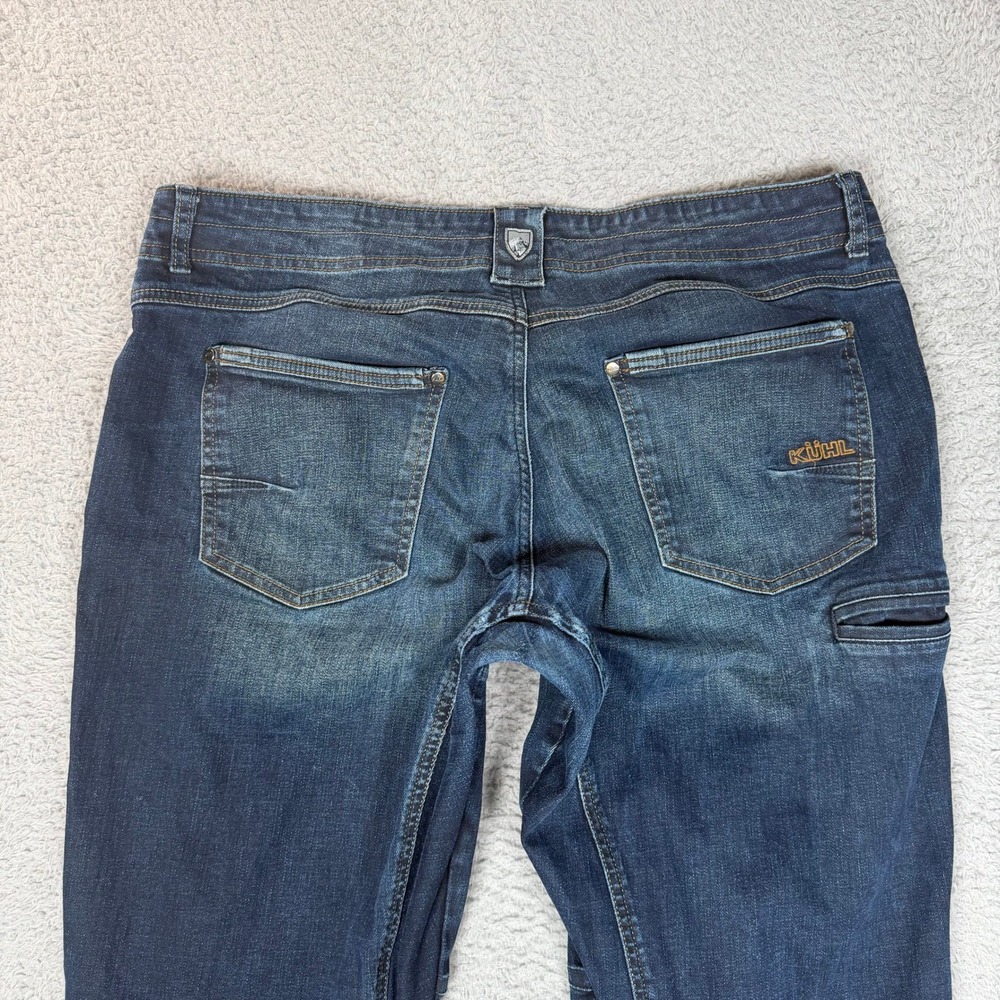 Kuhl Kanvus Jean Mens 39x31.5 Dark Wash Blue Articulated Knee Outdoor Pants - Picture 4 of 12